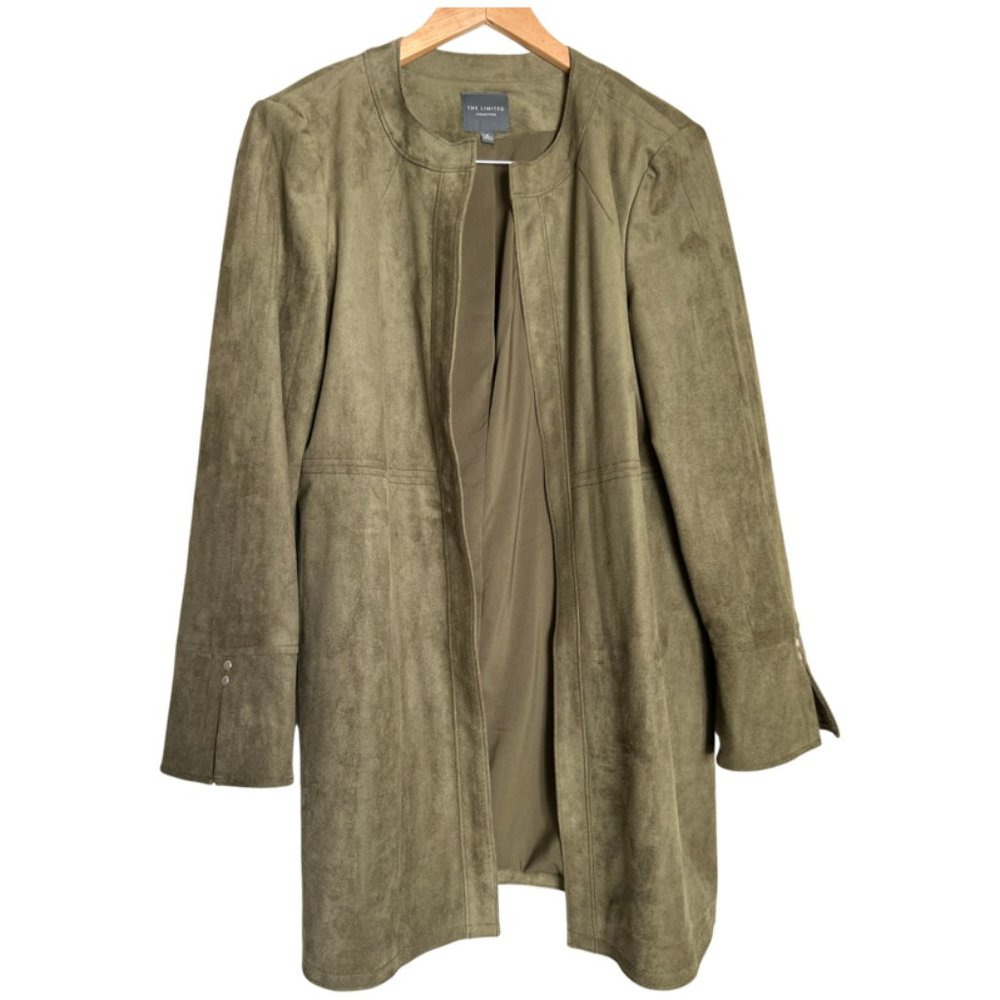 The Limited Collection Faux Leather Long Jacket